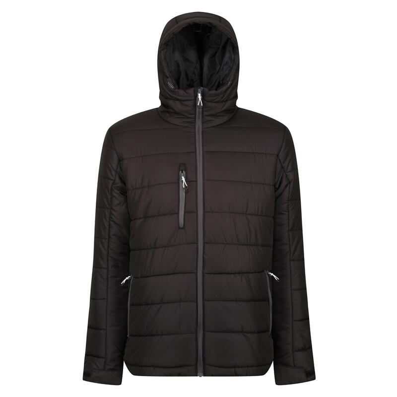 Chaqueta Acolchada Navigate de Tejido Térmico para Hombre Negro, Gris Seal