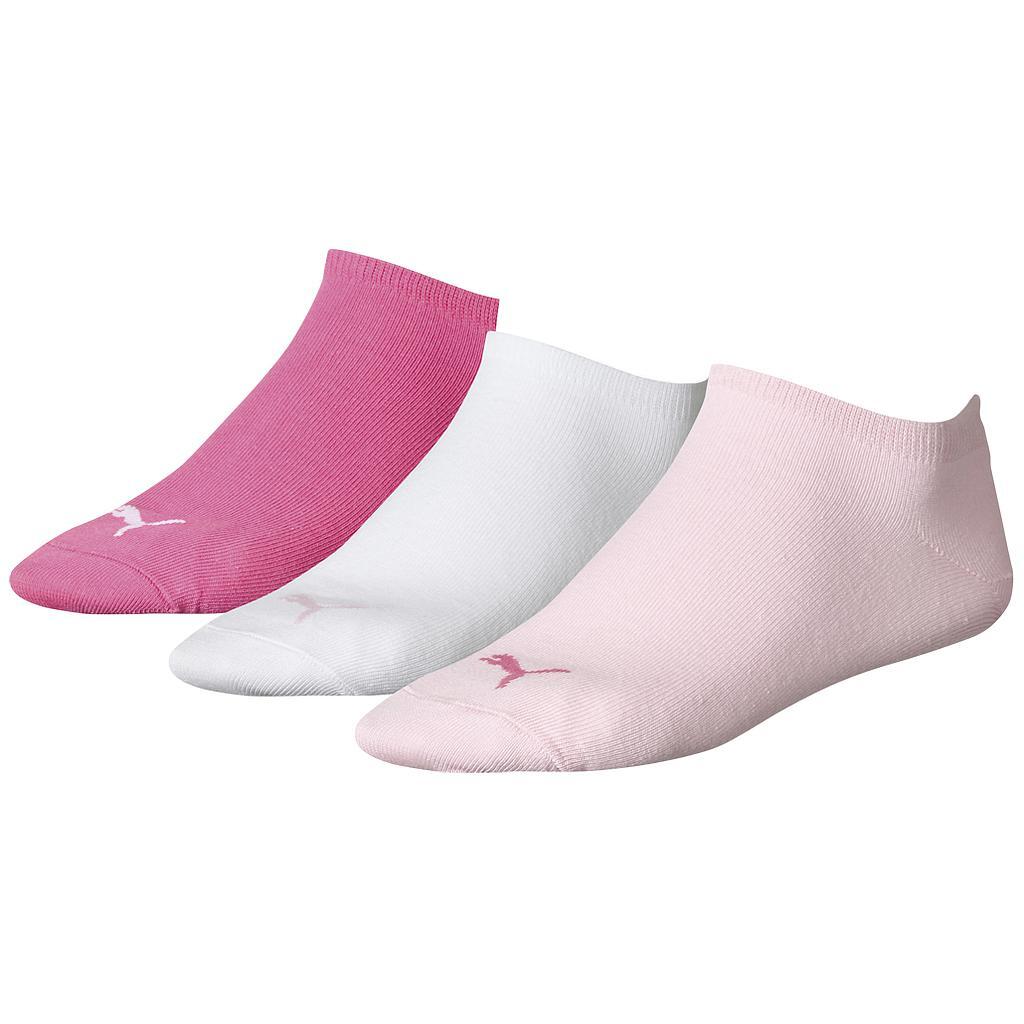 PUMA Unisex Adult Invisible Socks (Pack of 3) (Pink)