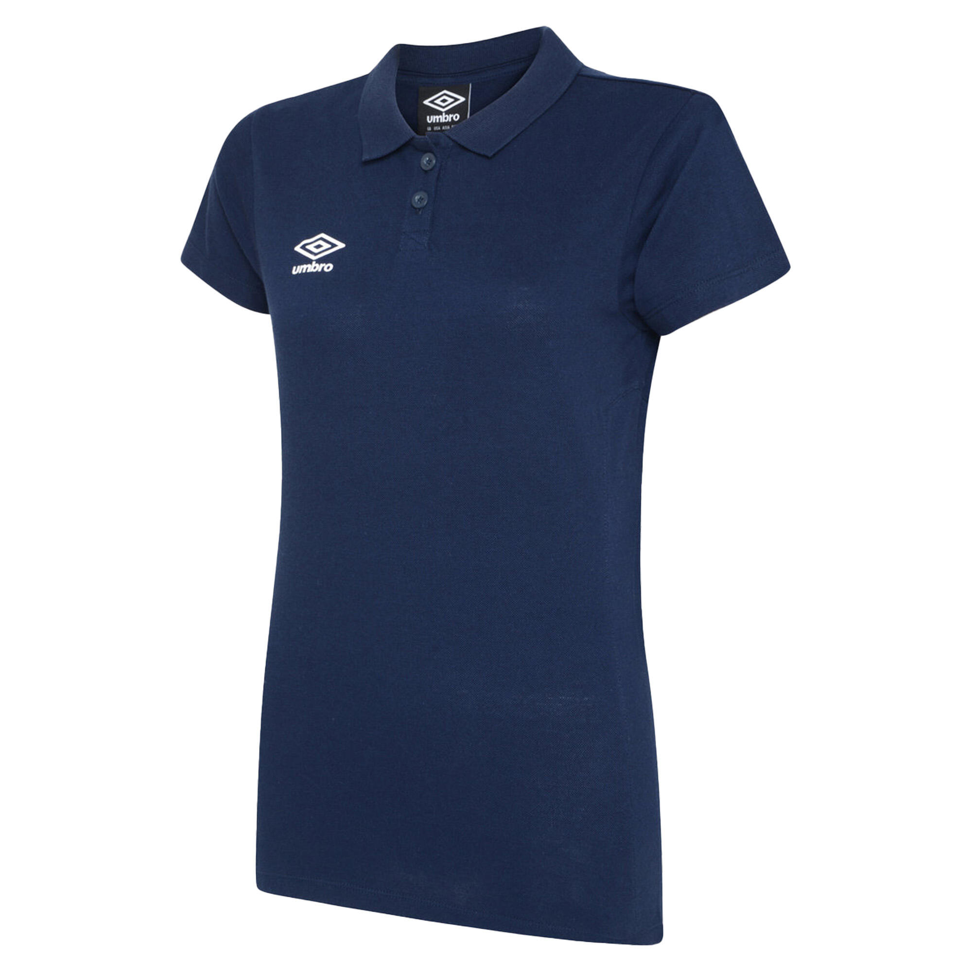 Womens/Ladies Club Essential Polo Shirt (Dark Navy/White) 1/3