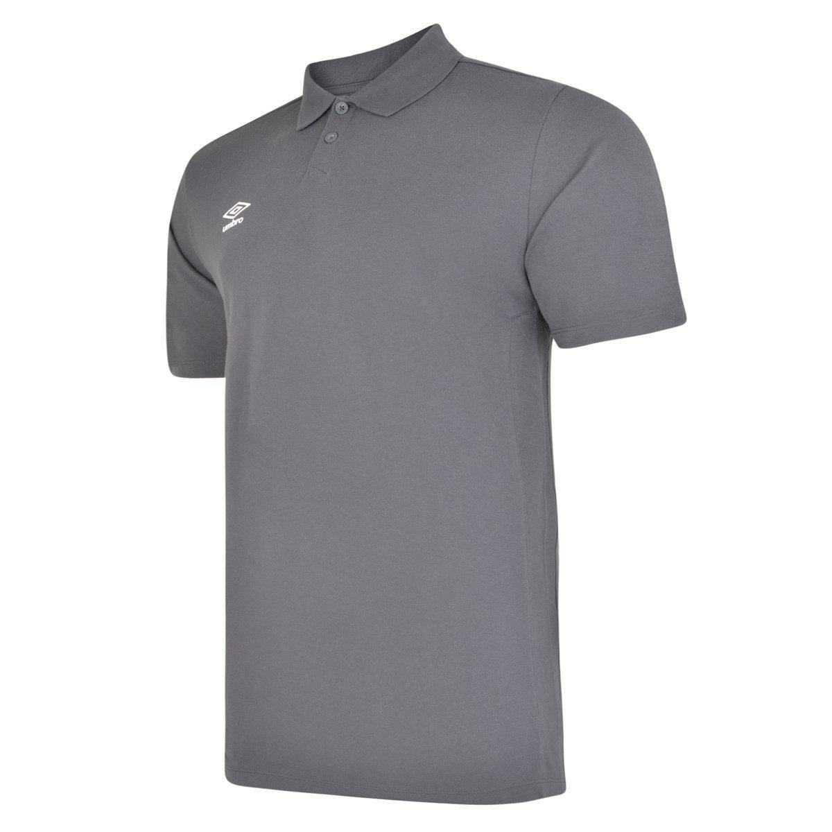 Mens Essential Polo Shirt (Carbon/White) 3/3