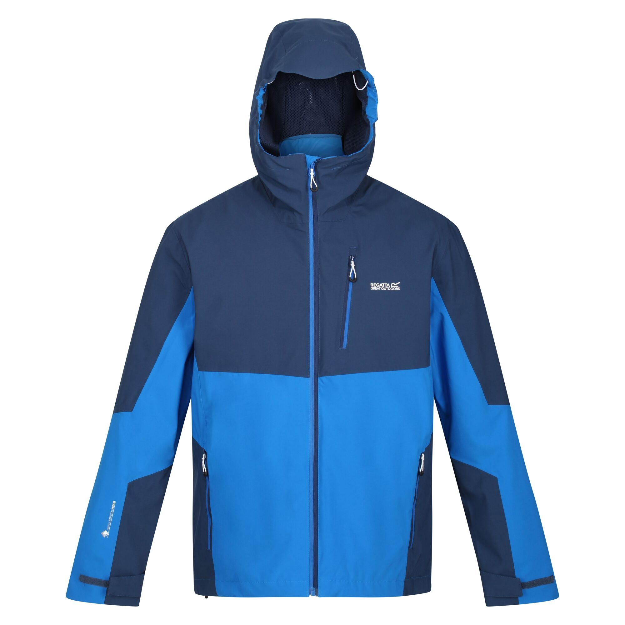 REGATTA Mens Wentwood VII 3 in 1 Waterproof Jacket (Admiral Blue/Skydiver Blue)