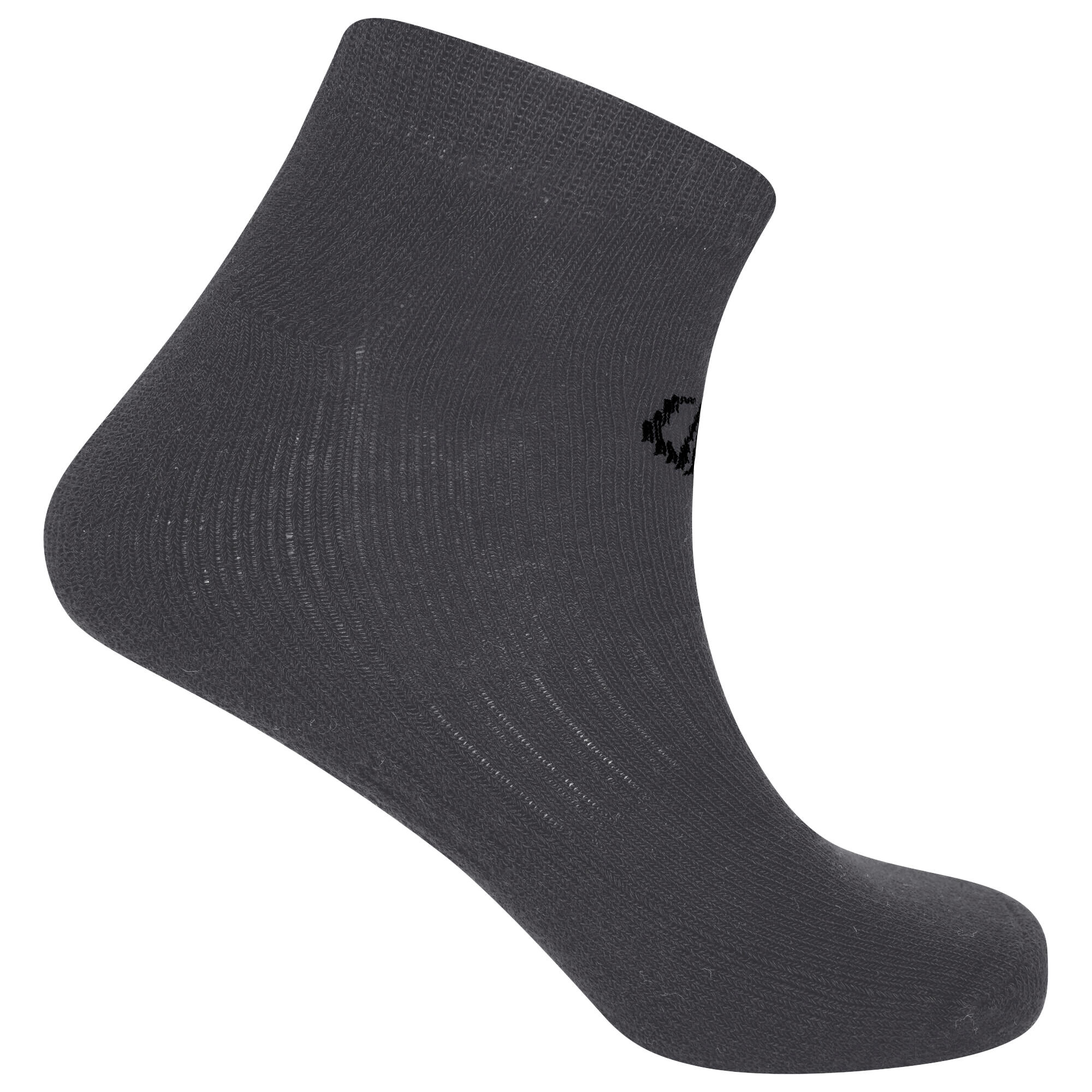 Unisex Adult Essentials Ankle Socks (Pack of 2) (Ebony Grey) 2/4