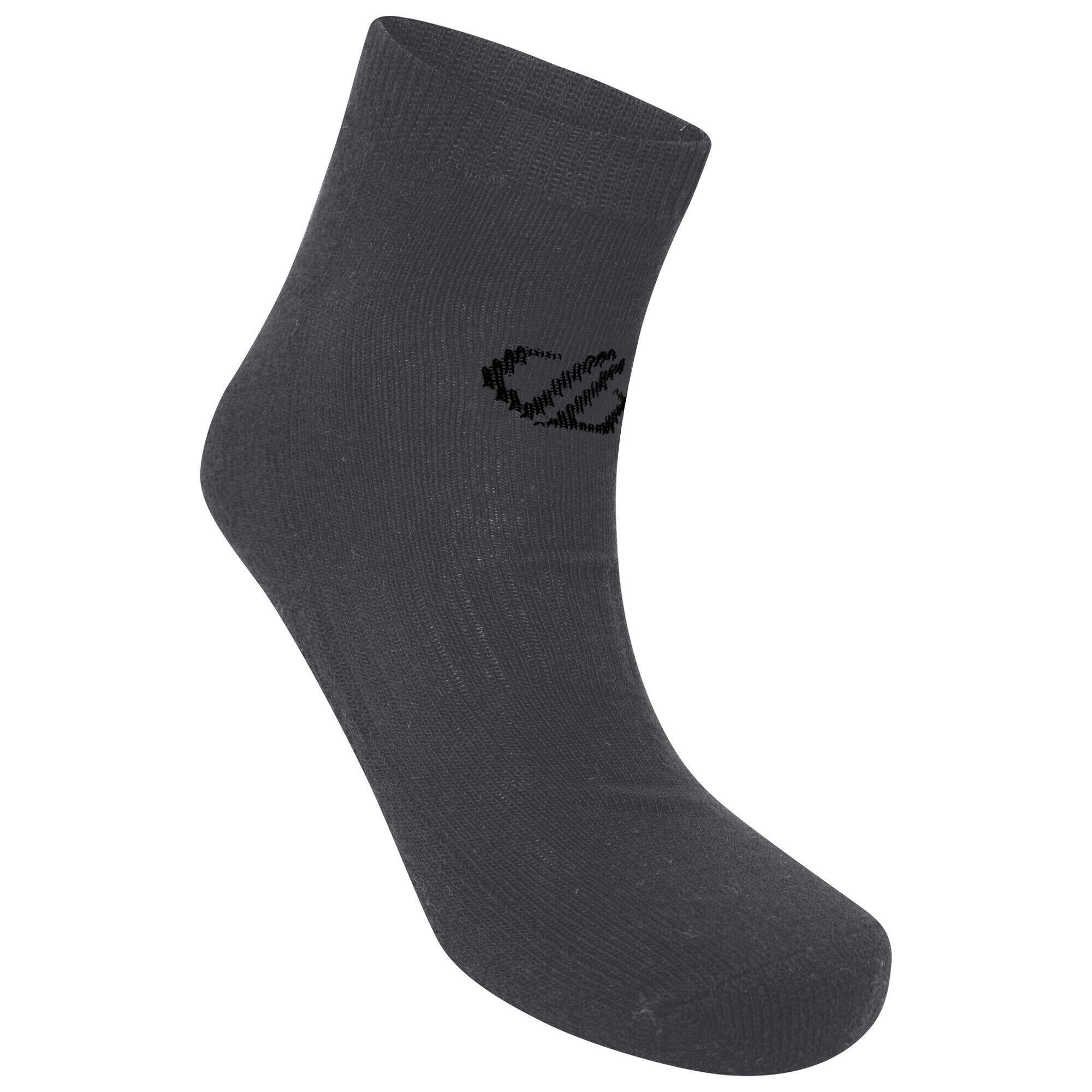 Unisex Adult Essentials Ankle Socks (Pack of 2) (Ebony Grey) 1/4