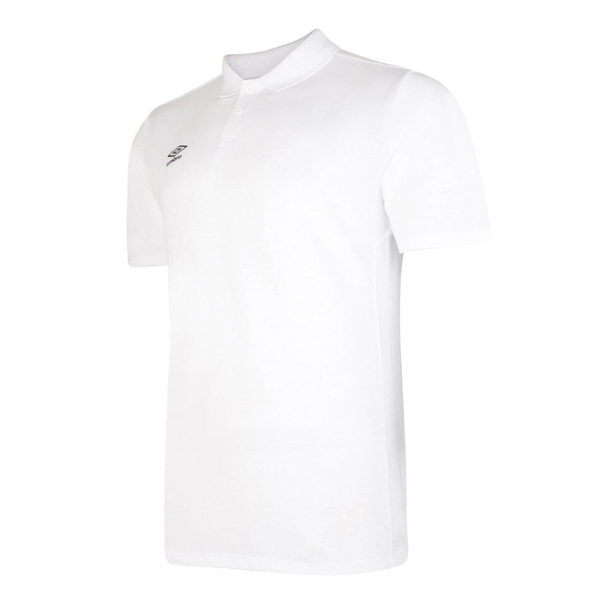 UMBRO Boys Essential Polo Shirt (White/Black)