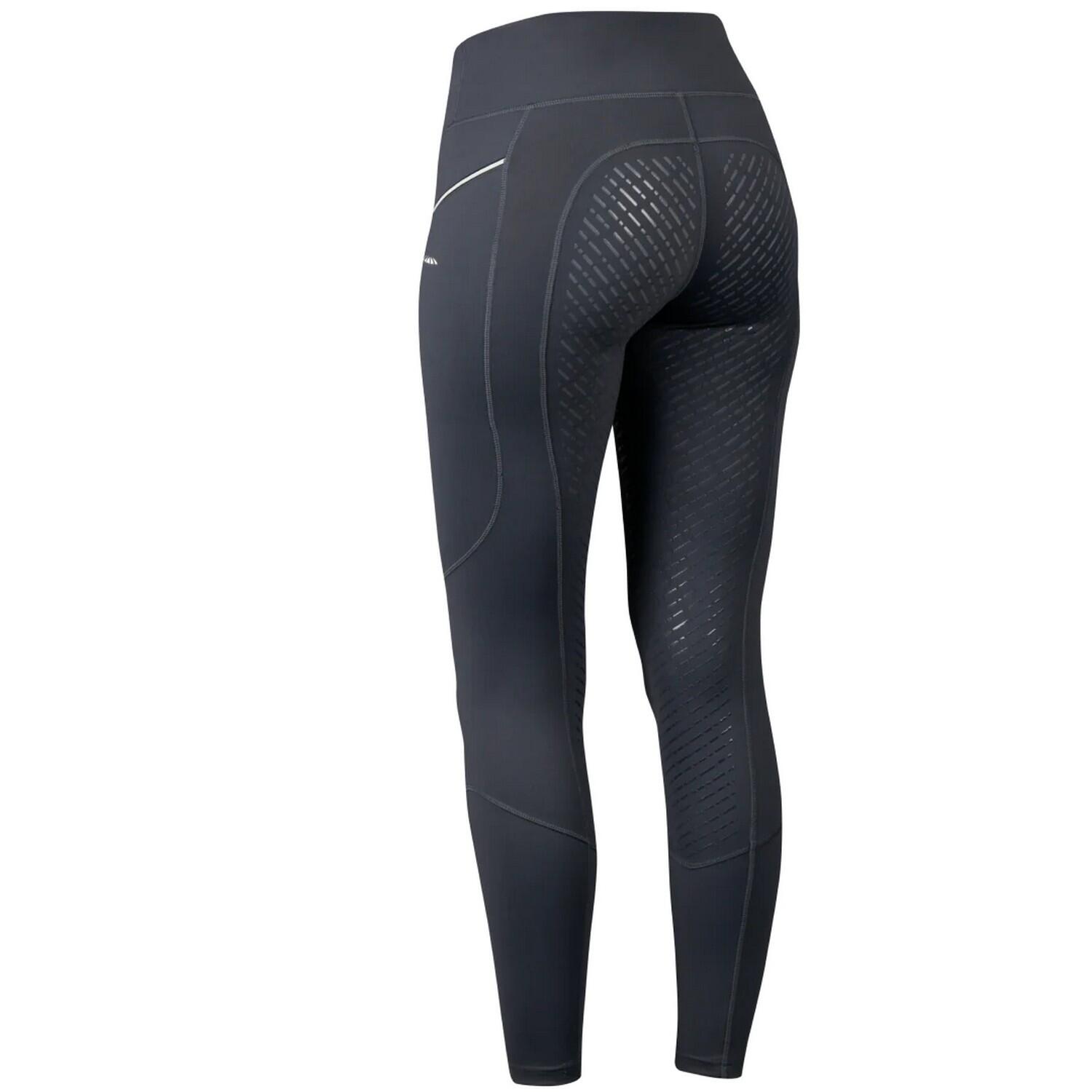 Womens/Ladies Veda Horse Riding Tights (Pewter) 2/3