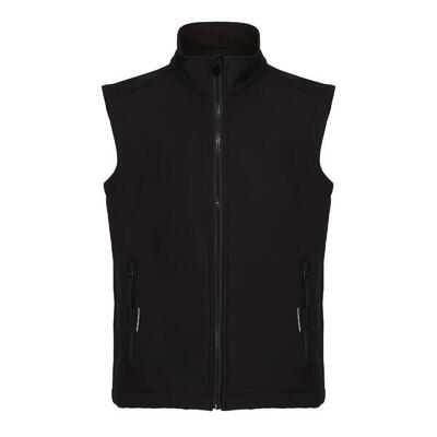 Softshell reflecterend gilet voor kinderen/kinderen (zwart)