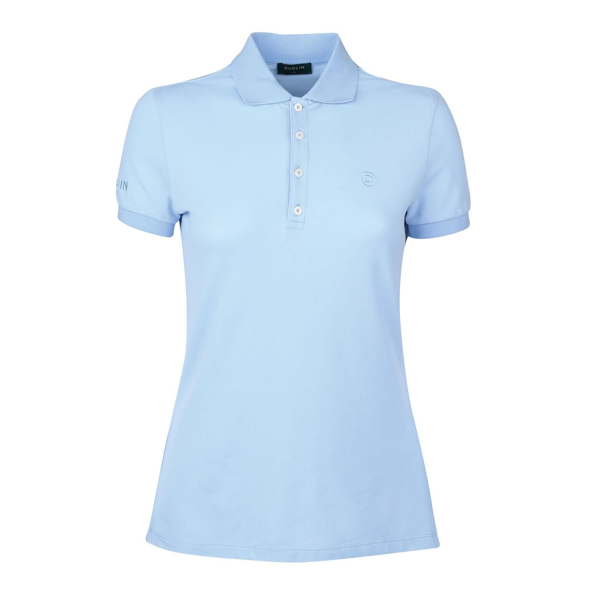 DUBLIN Womens/Ladies Lily Capped Sleeved Polo Shirt (Ice Blue)