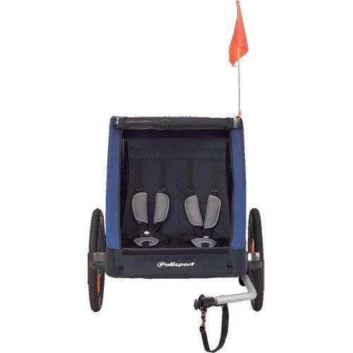 REMORQUE ENFANT 2 PLACES 20' GREY / BLUE POLISPORT