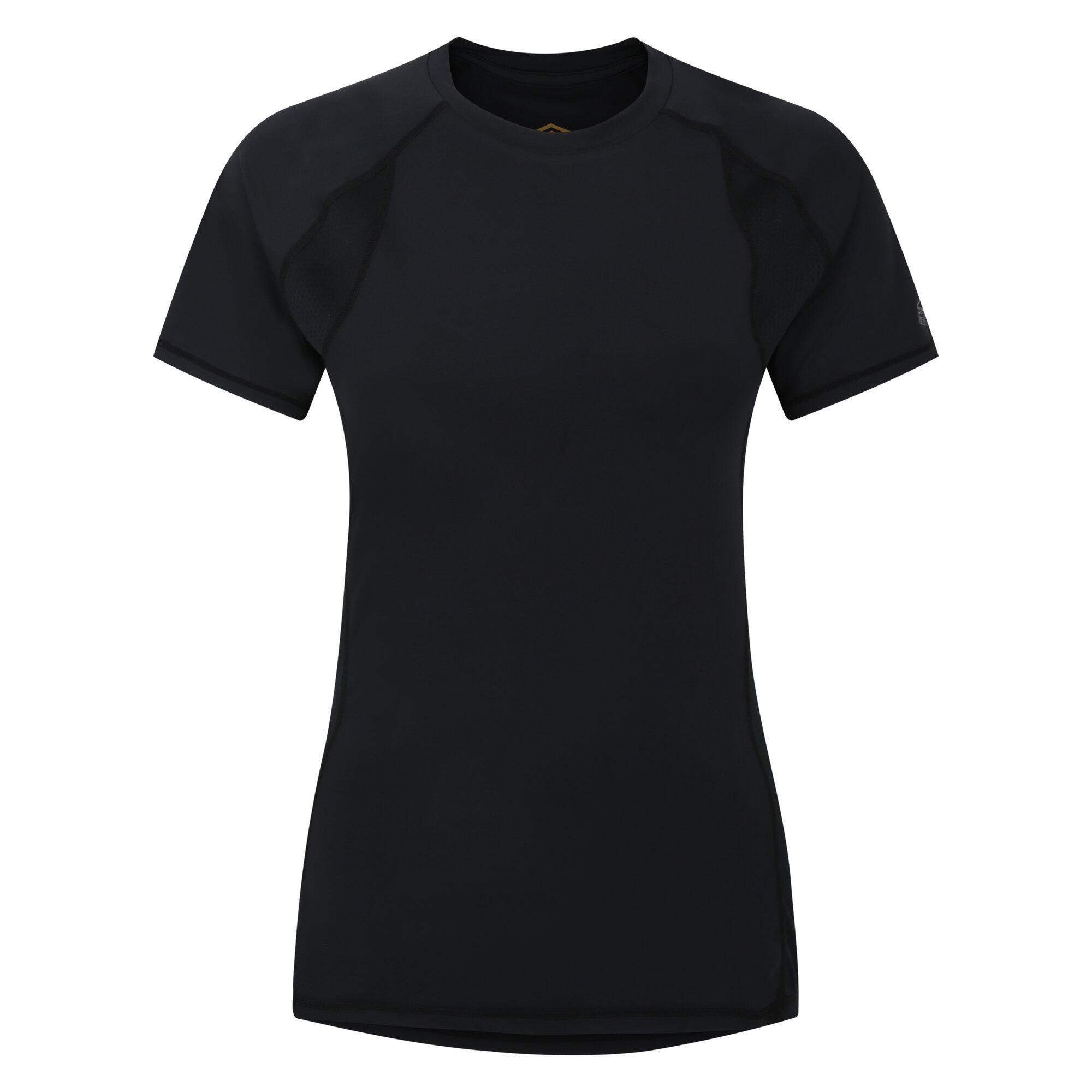 Womens/Ladies Pro Training Polyester TShirt (Black) 1/4