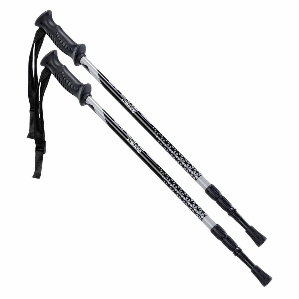 HI-TEC Bastone Da Trekking Misura Confezione 2 Hi-Tec Lapland Nero Opaco Grigio