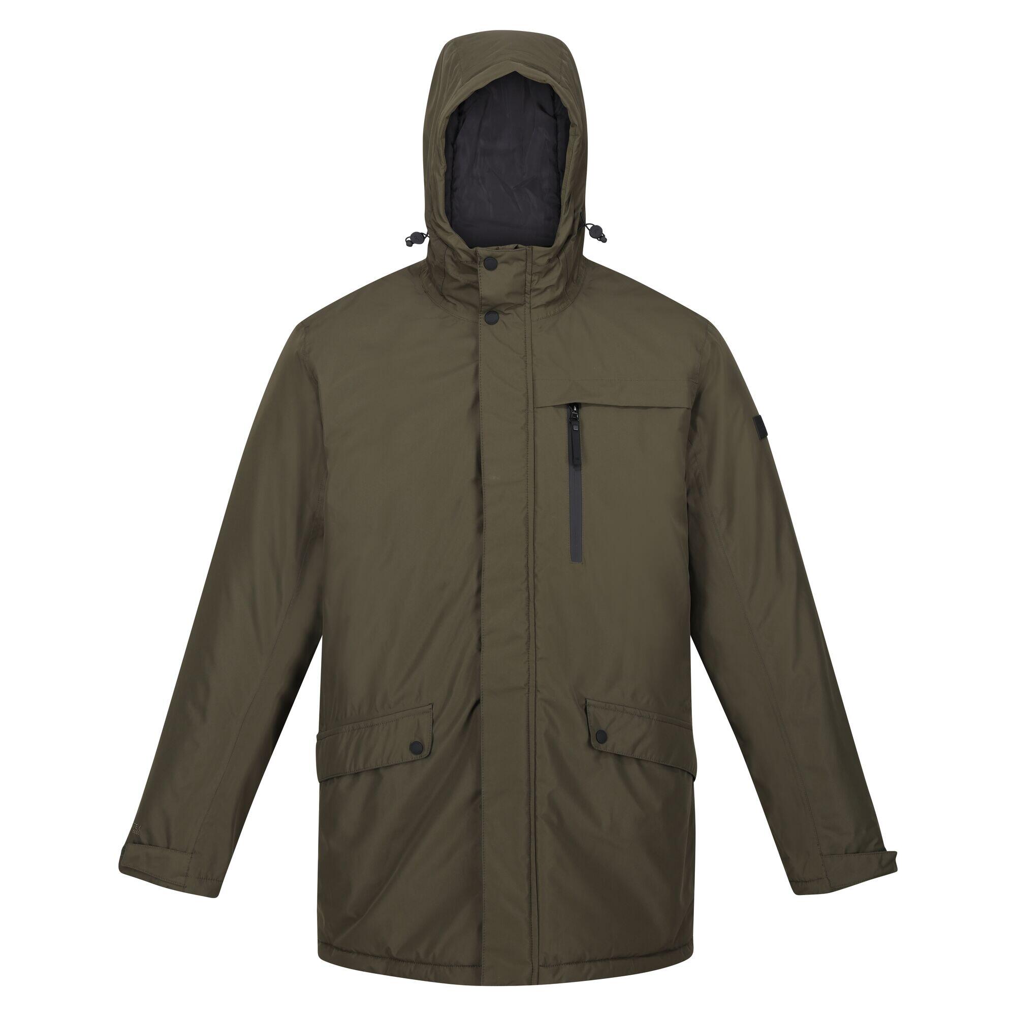 REGATTA Mens Penbreak Waterproof Jacket (Dark Khaki)