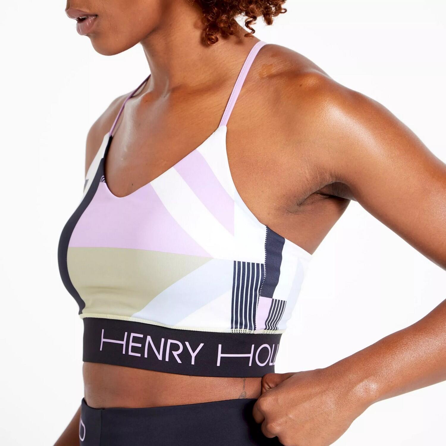 Womens/Ladies Henry Holland Free Spirit Hero Stripes Sports Bra (White) 3/5