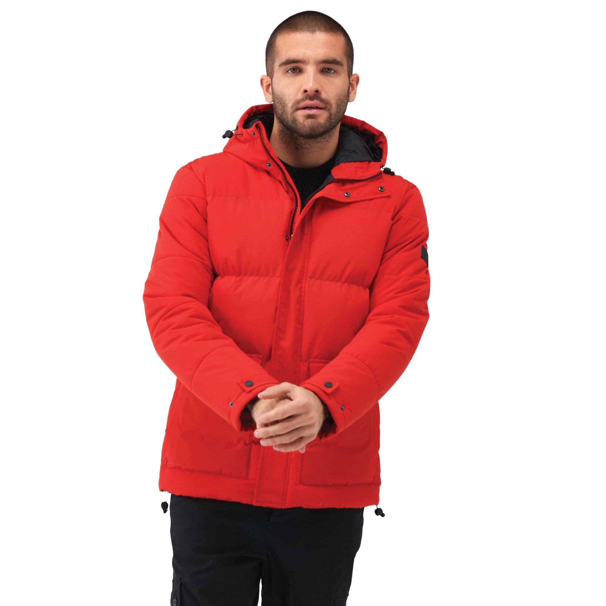 Men's FALKNER quilted jacket (Danger red)