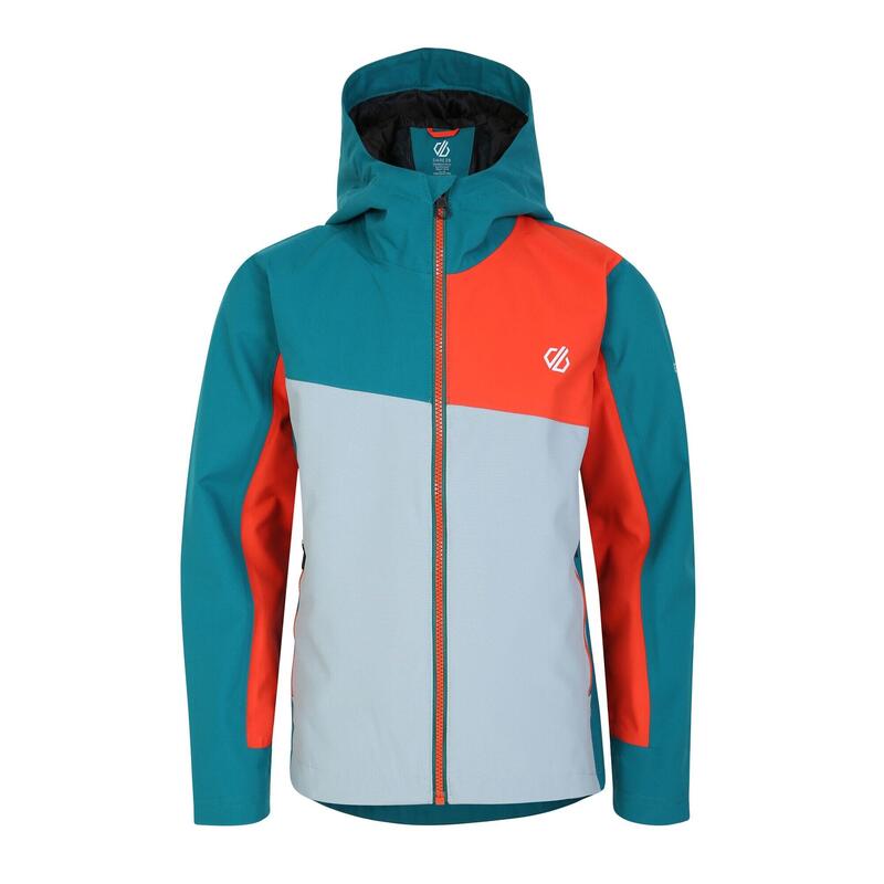 "Explore" Jacke, wasserfest für Kinder Glücksgrün/Trail Blaze Orange