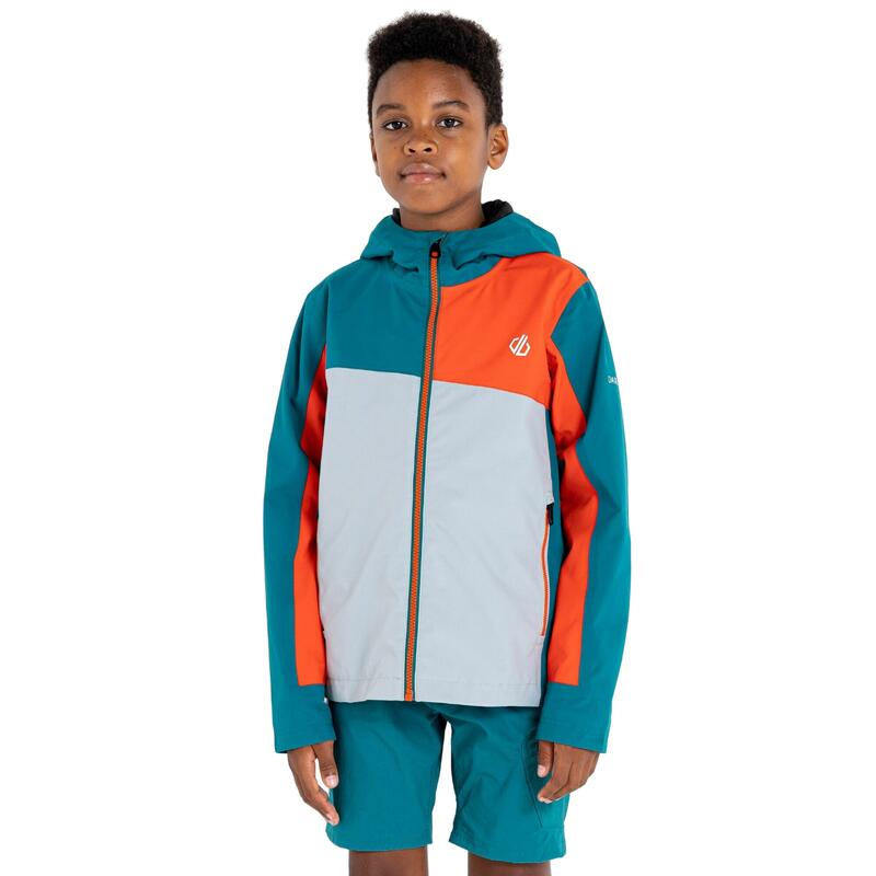 "Explore" Jacke, wasserfest für Kinder Glücksgrün/Trail Blaze Orange