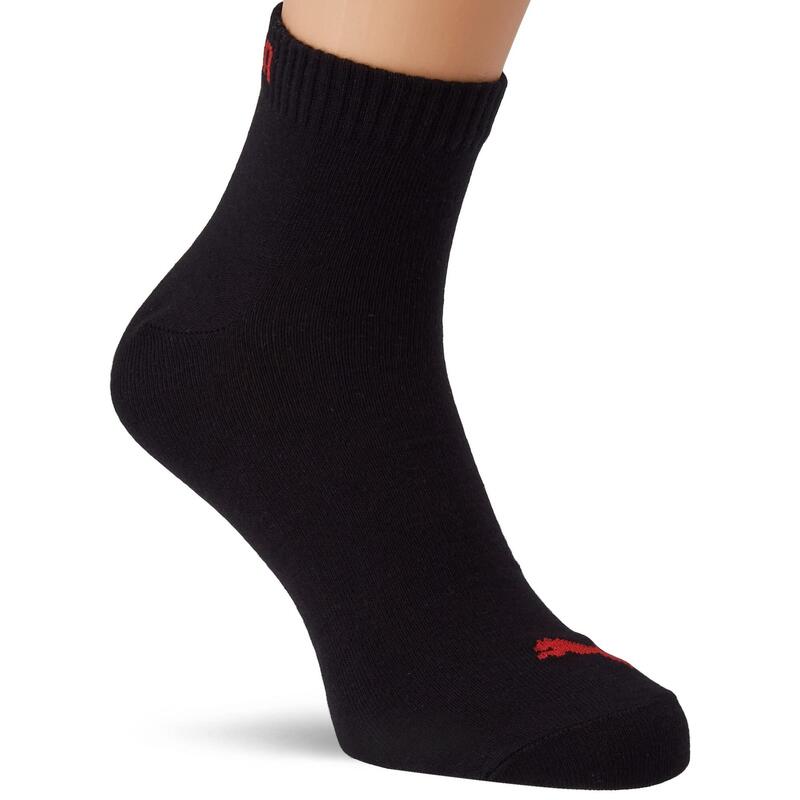 Socks Quarter Training Cotton Red / Black / Grey 3 paires MT 47-49