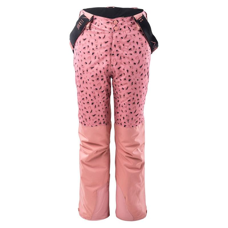 Bambini Stampa Animale Pantaloni Da Sci Elbrus Balmani Rosa Di Frassino Nero