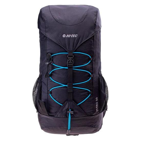 Adulto Unisex 30L Zaino Da Trekking Hi-Tec Maro Nero