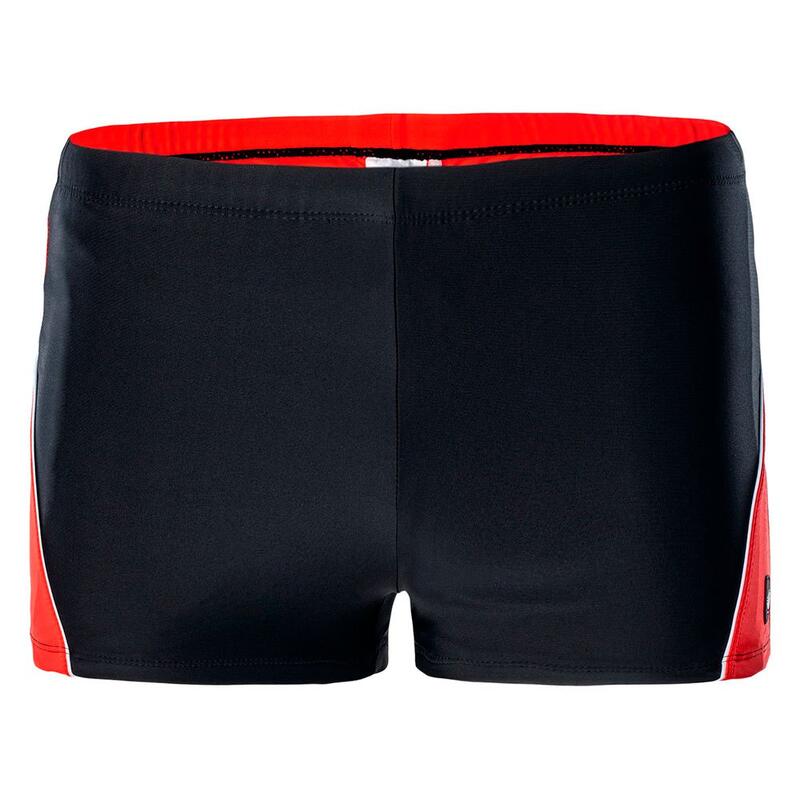 Costume Da Bagno A Pantaloncino Uomo Aquawave Helder Nero Rosso Fuoco