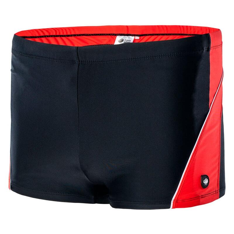 Short de bain HELDER Homme (Noir / Rouge vif)