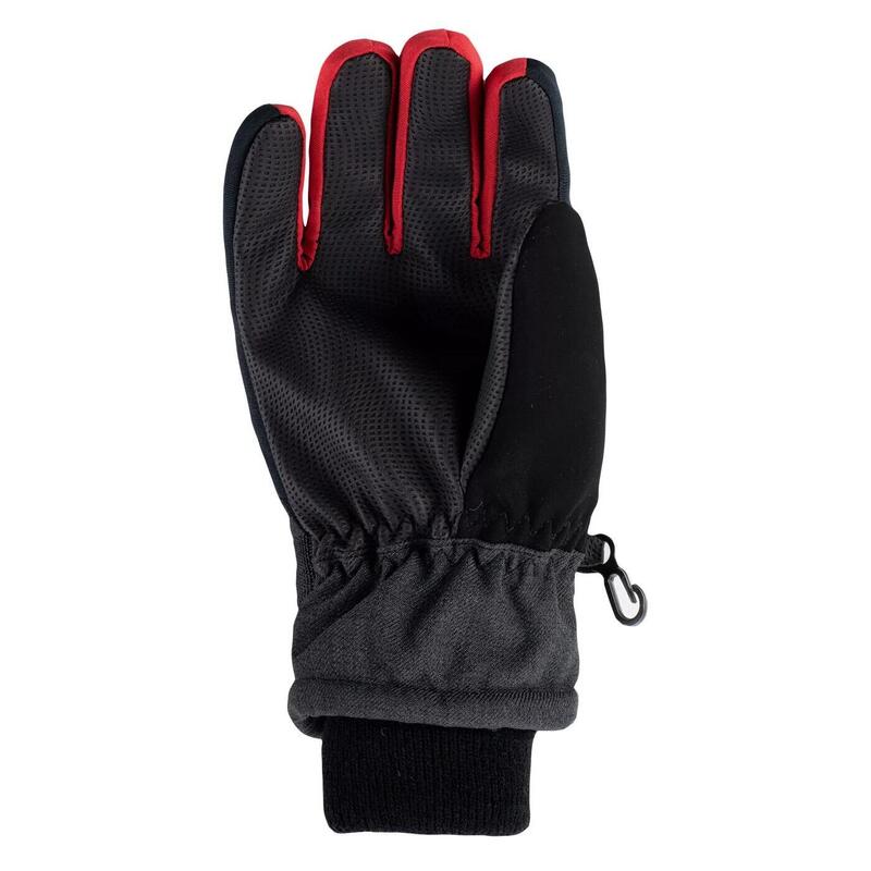 Gants de ski OSIAN Garçon (Gris foncé / Noir / Rouge sang Chiné)