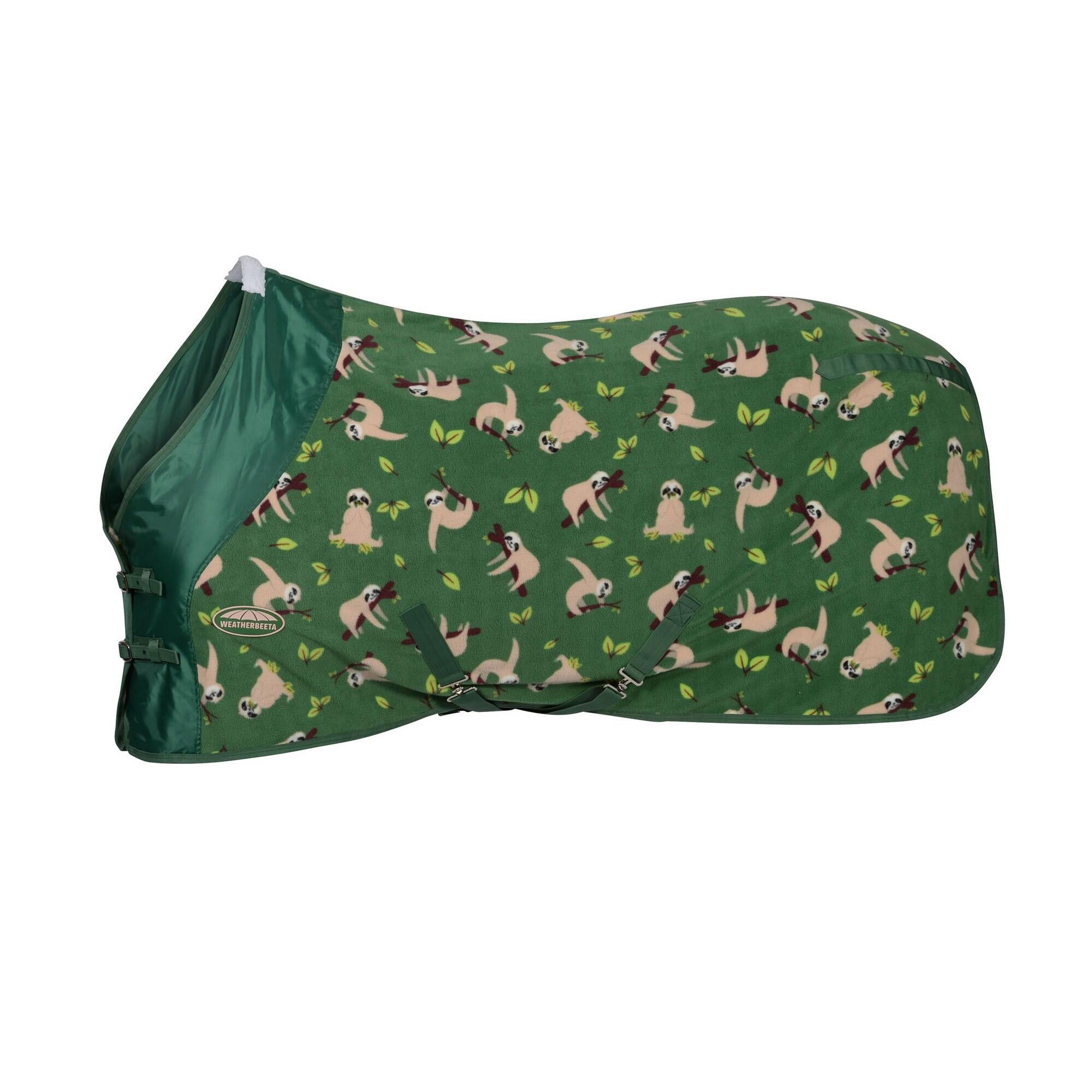 Sloth Fleece Horse Cooler Rug (Green) 1/3