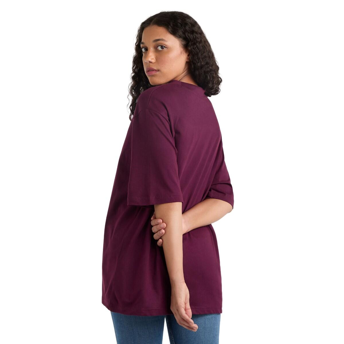 Womens/Ladies Core Oversized TShirt (Potent Purple/Mauve Shadow) 2/4