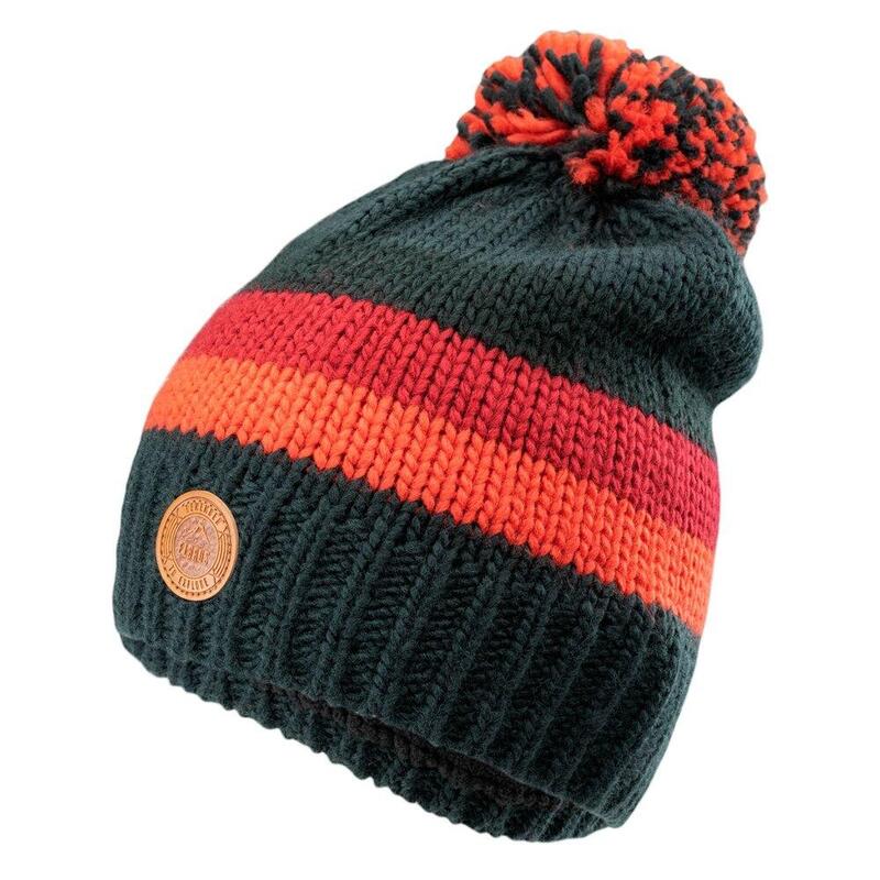 Bonnet d'hiver TEMO (Sarcelle sombre / Orange sanguine / Rouge / Noir)