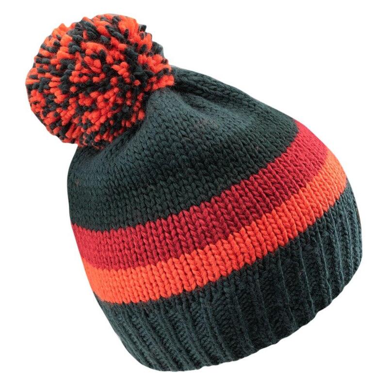 Bonnet d´hiver TEMO (Sarcelle sombre / Orange sanguine / Rouge / Noir)