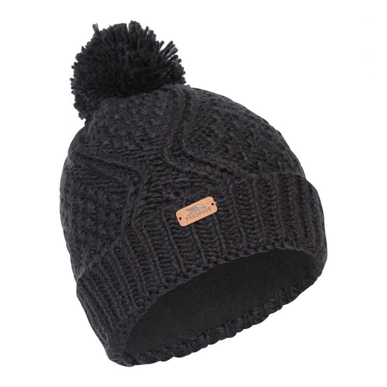 TRESPASS Womens/Ladies Zyra Knitted Beanie (Black)