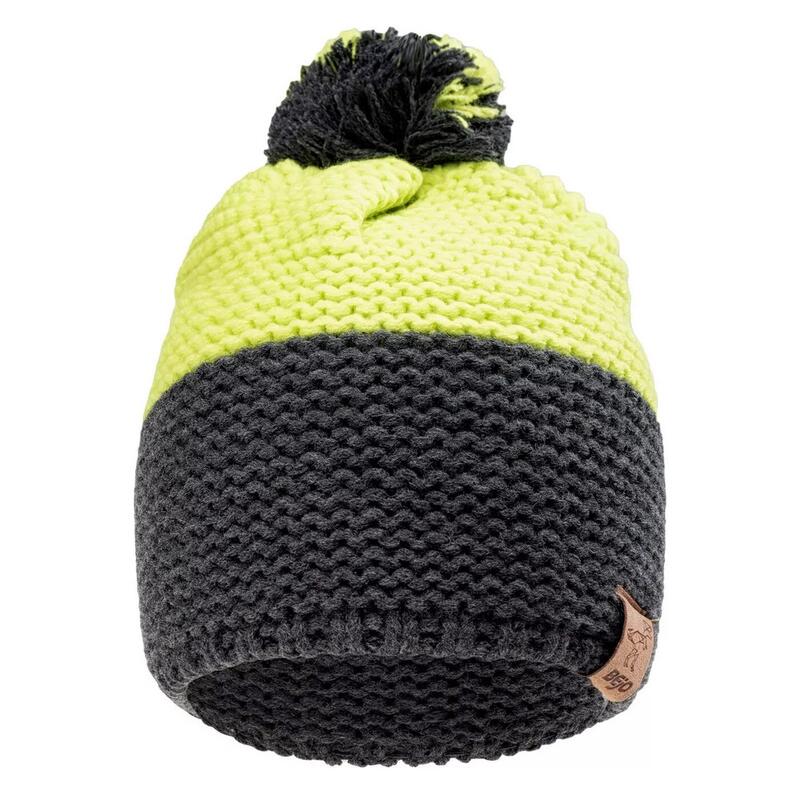 Cappello A Cuffia Ragazzi Bejo Tony Grigio Melange Lime Punch