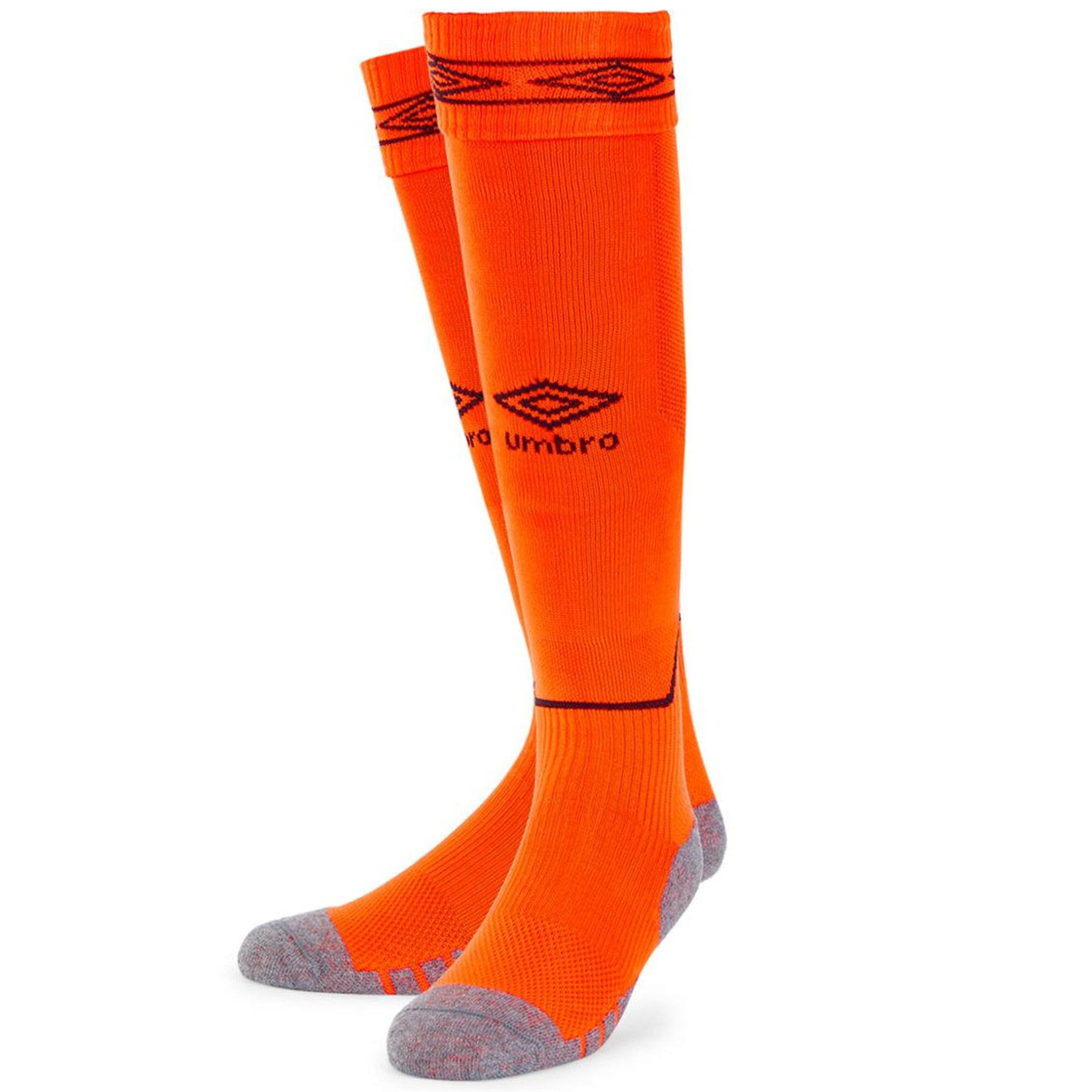 Diamond Football Socks (Shocking Orange/Black) 2/3