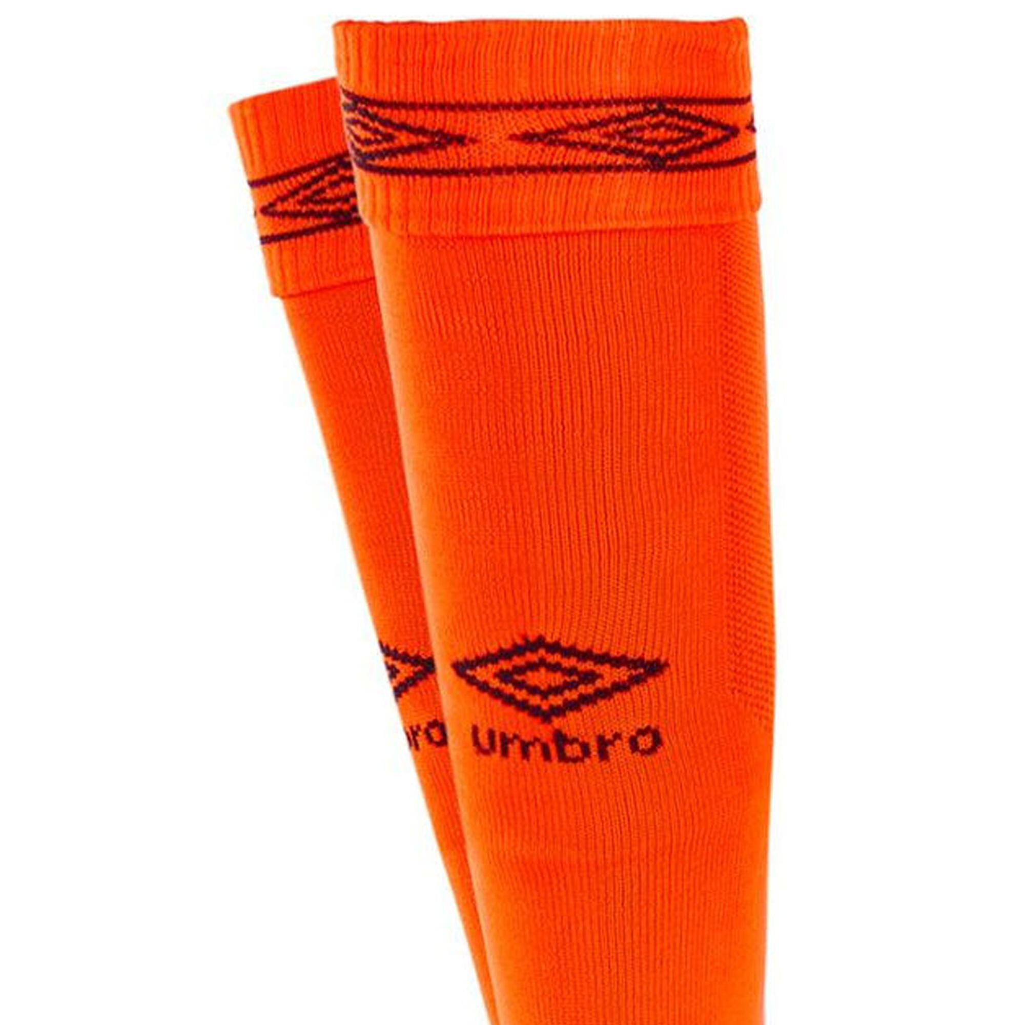 "Diamond" Fußballsocken Herren Leuchtend Orange/Schwarz 4/4