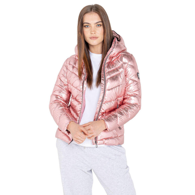 "Reputable" Steppjacke Isoliert für Damen Puderrosa/Silber metallic