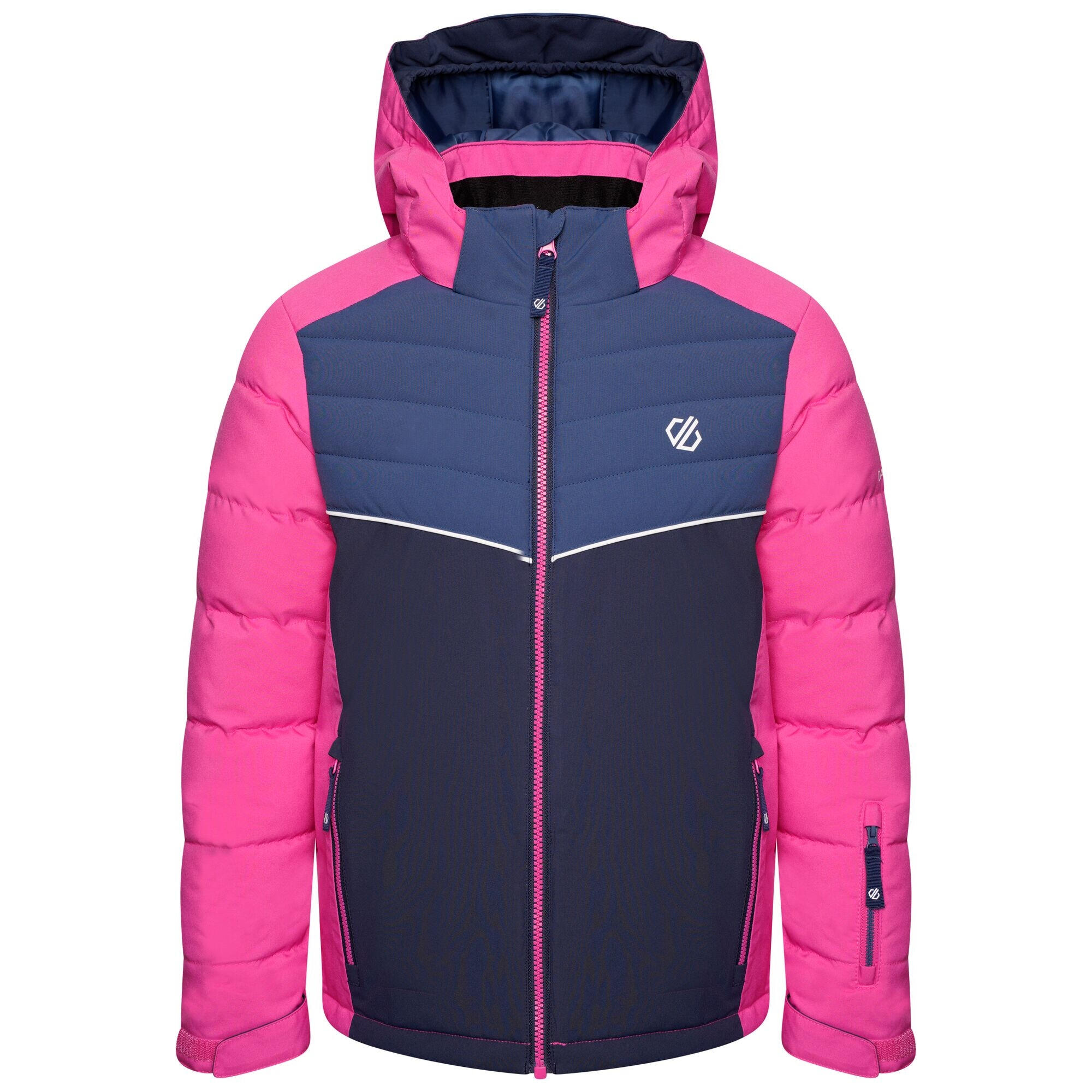 CHEERFUL Children's ski jacket (Hot pink / Dark denim)