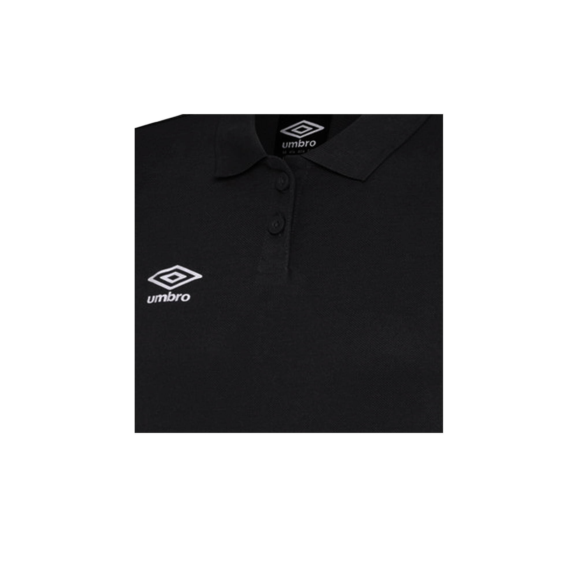 Womens/Ladies Club Essential Polo Shirt (Black/White) UMBRO