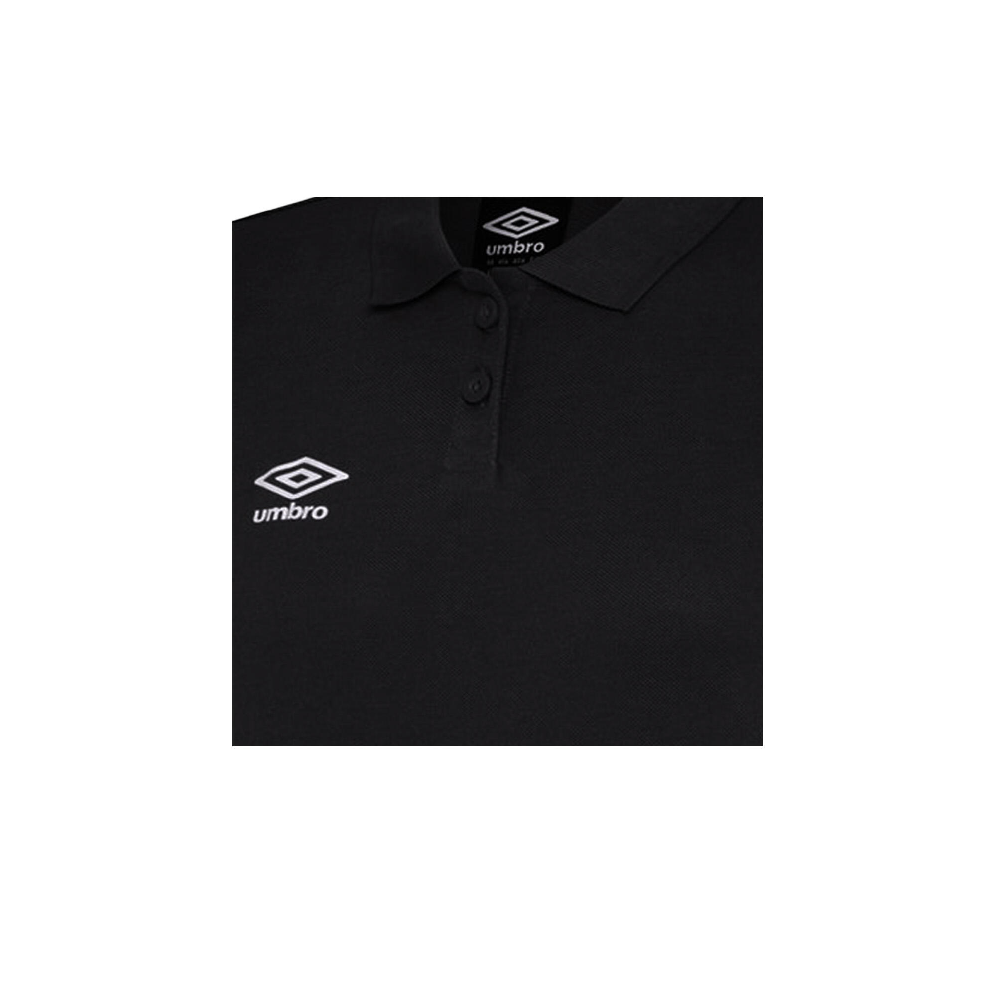 Womens/Ladies Club Essential Polo Shirt (Black/White) 3/3