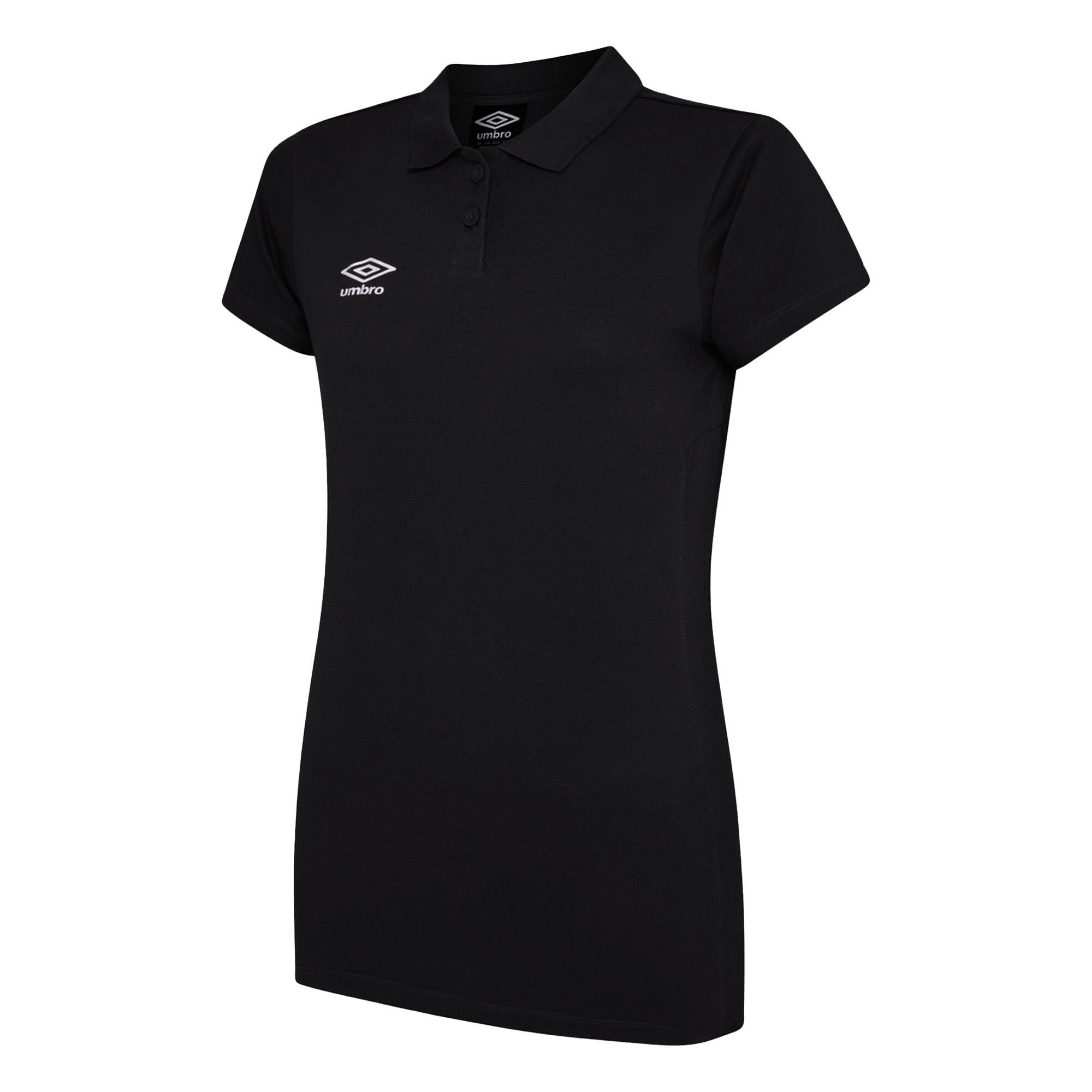 UMBRO Womens/Ladies Club Essential Polo Shirt (Black/White)