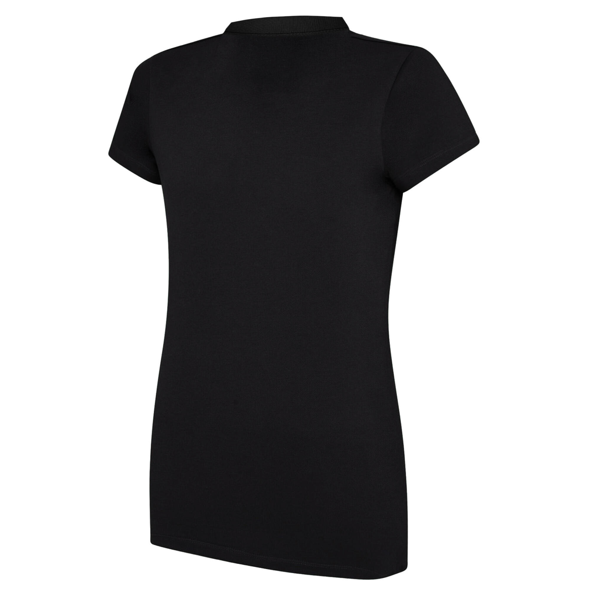 Womens/Ladies Club Essential Polo Shirt (Black/White) 2/3