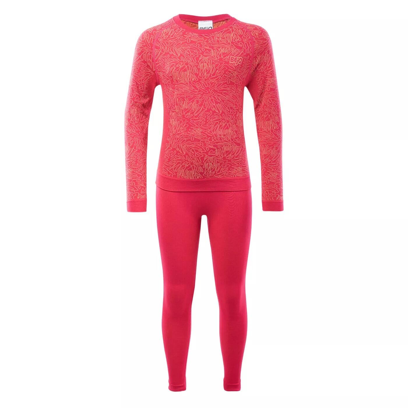 Bejo - Sousvêtements Thermiques Grar Fille (framboise) - Sous Maillot Manche Longue - Rose - 7-8 Ans - Decathlon