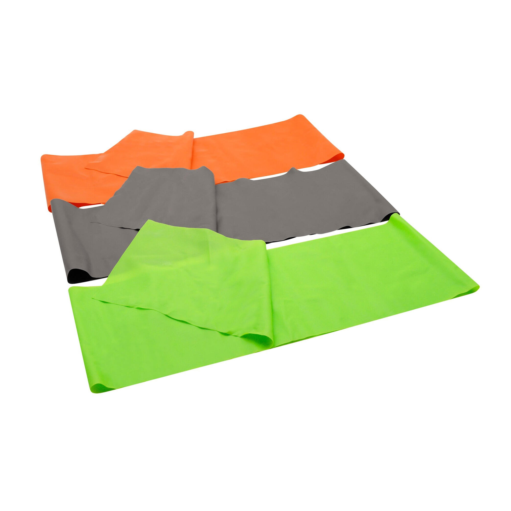 Resistance Band (Pack of 3) (Neon Green/Neon Orange/Grey) 2/5