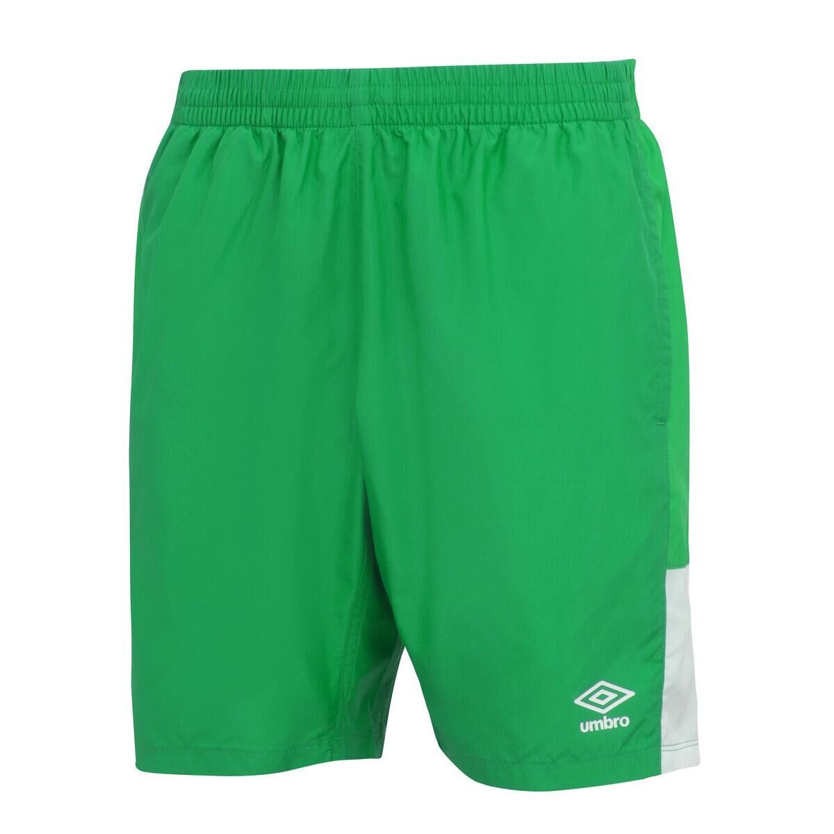 UMBRO Mens Training Rugby Shorts (Verdant Green/Emerald/White)