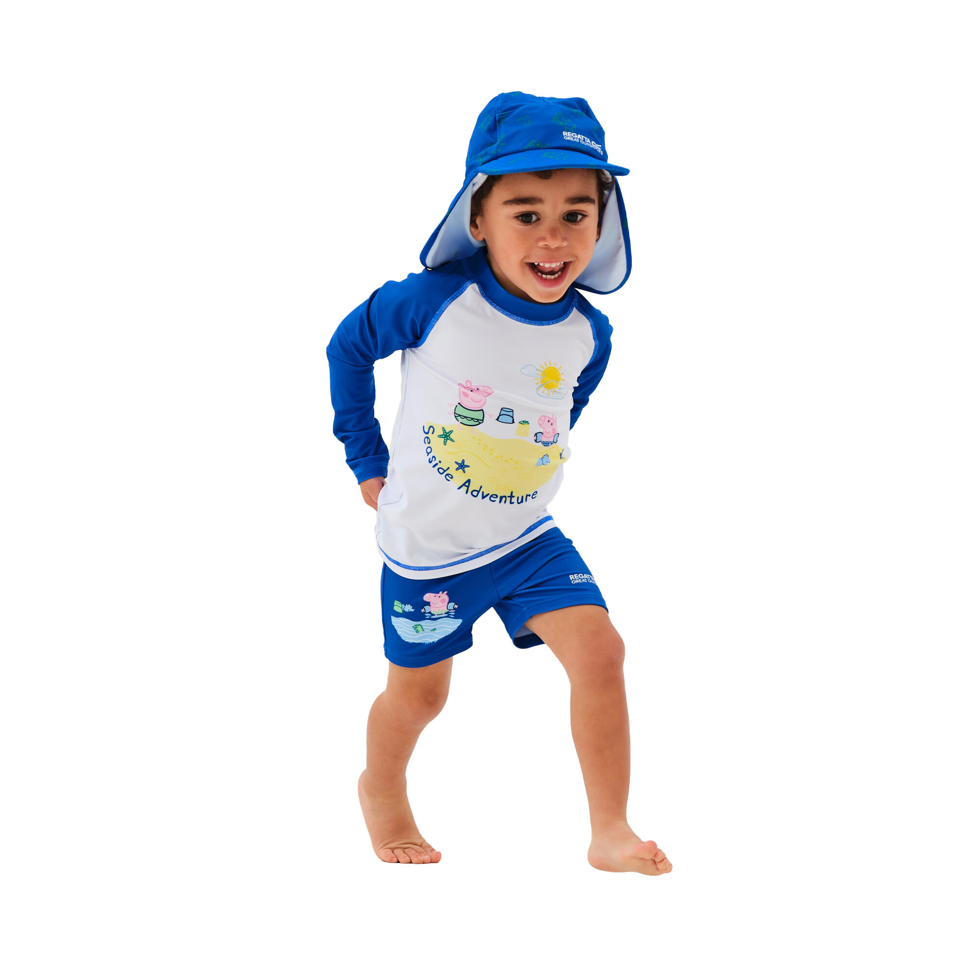 Childrens/Kids Peppa Pig Neck Protector Cap (Oxford Blue) 2/3