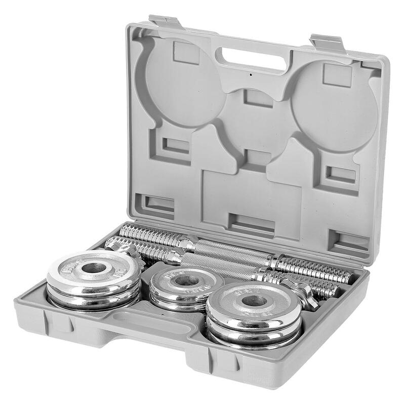 Sztangielki – sztanga w walizce chrom 2x25 kg HMS STC