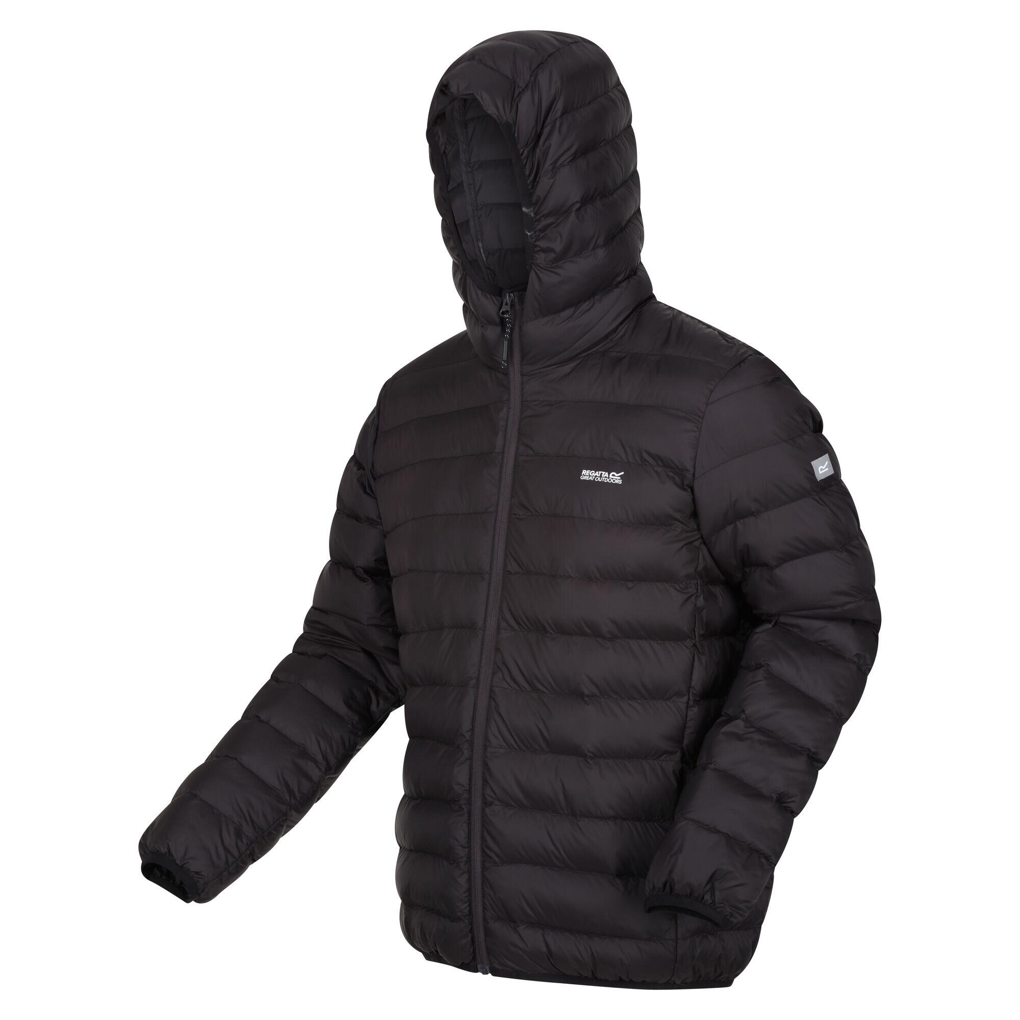 Mens Marizion Baffled Hooded Padded Jacket (Black) 1/5