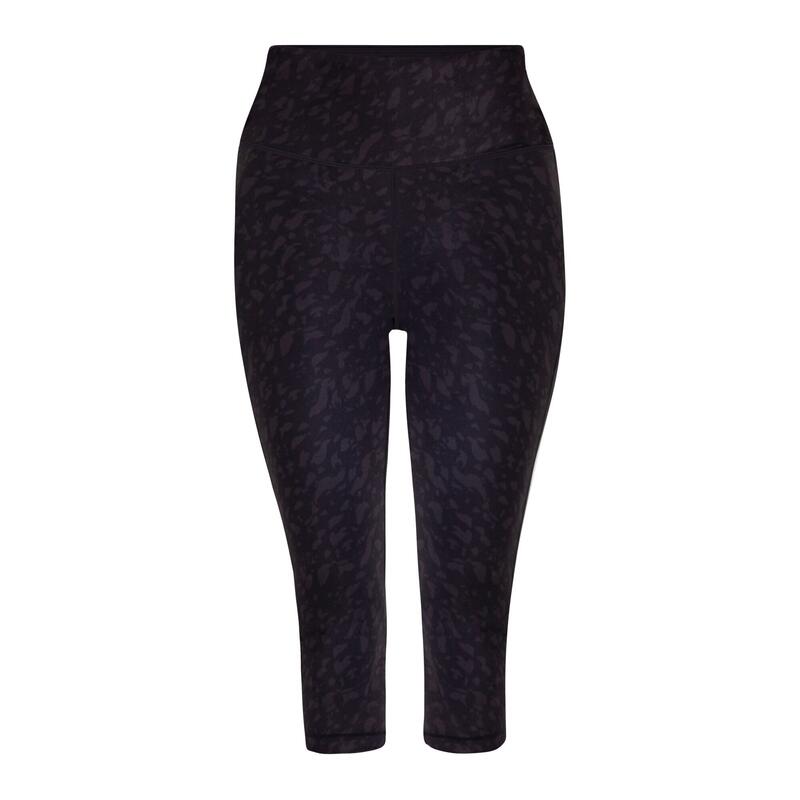 Dames Influential Recycled Leaf Flow 3/4 Legging (Zwart)