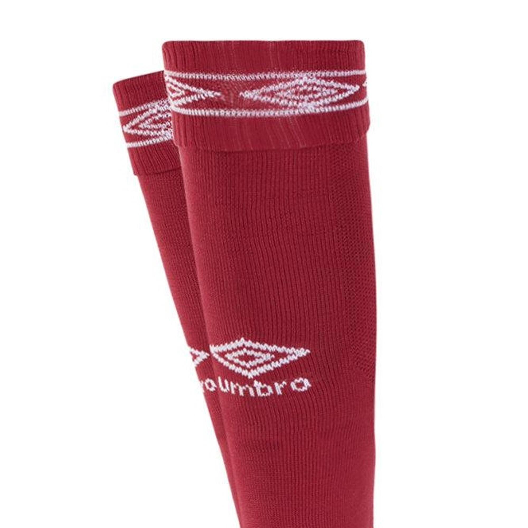 "Diamond" Fußballsocken Herren Weinrot/Weiß 3/4