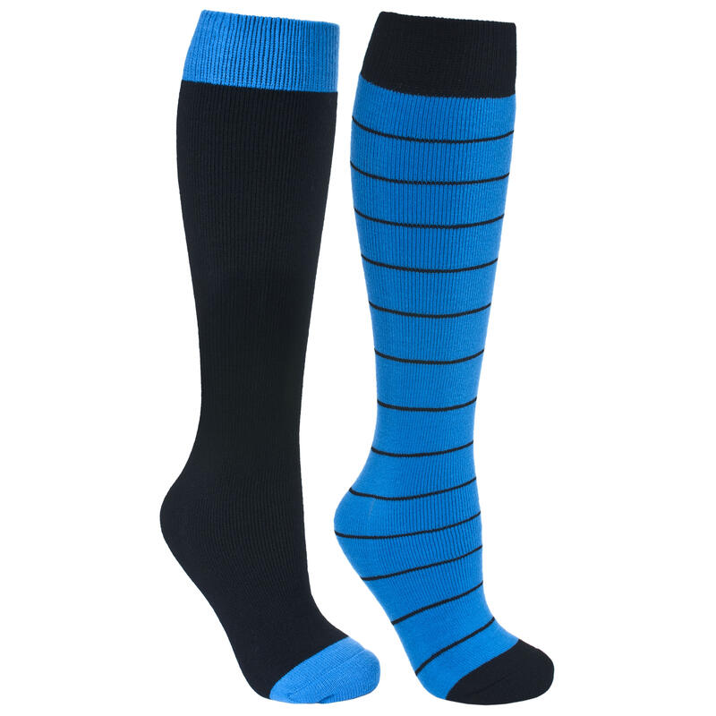 Lot de 2 paires de chaussettes de ski TOPPY Homme (Noir/Bleu)