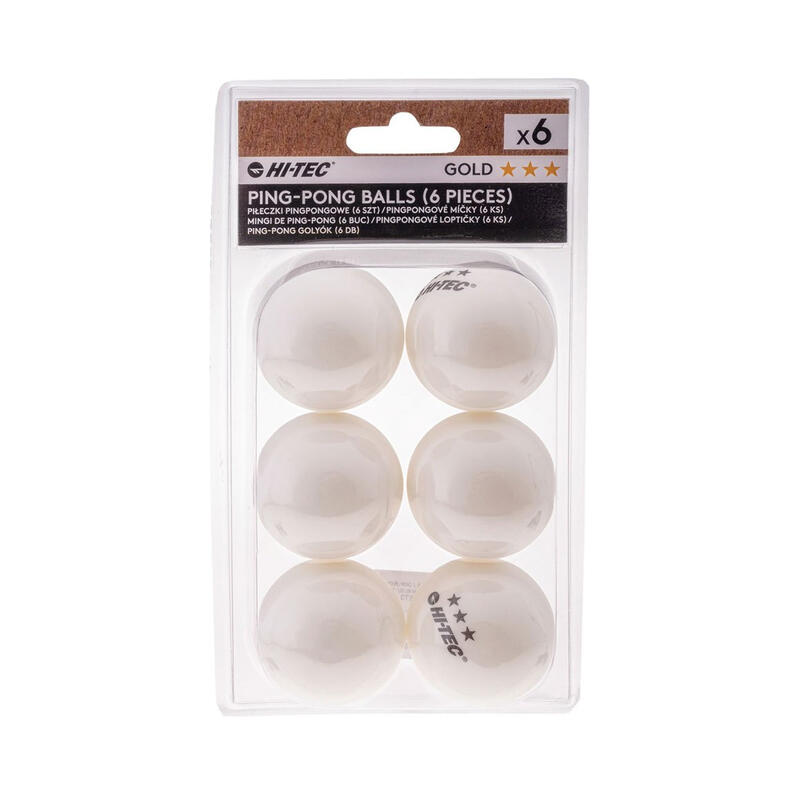 Pelotas de Tenis de Mesa Bali Pack de 6 Blanco