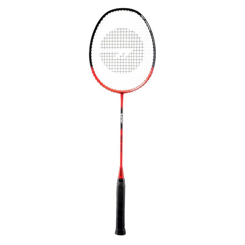 Drive Logo Badminton Racket (Klaproos Rood/Zwart)